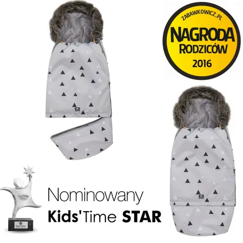Śpiworek SUPERB Eskimo Trójkąty Srebrny