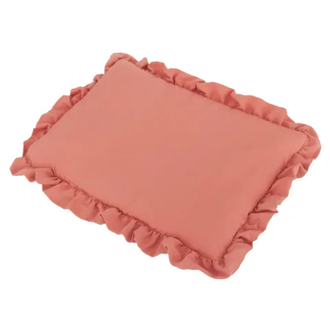 Bambusowa poduszka Z FALBANKĄ Terracotta