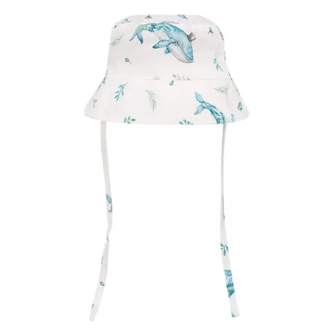 Kapelusz bambusowy Bucket Wieloryby