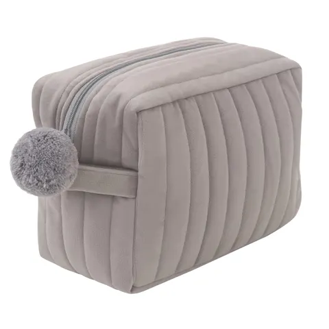 Pikowana kosmetyczka Velvet Grafit