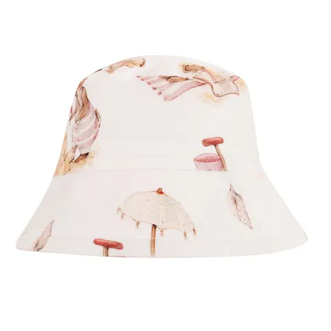Kapelusz bambusowy Bucket Saint-Tropez Pink