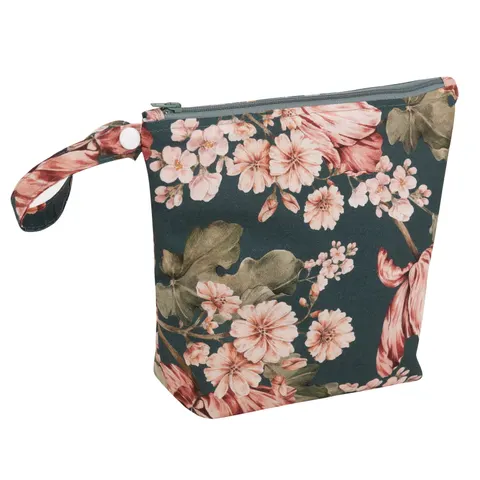 Wodoodporna saszetka/travel bag Tulips Green