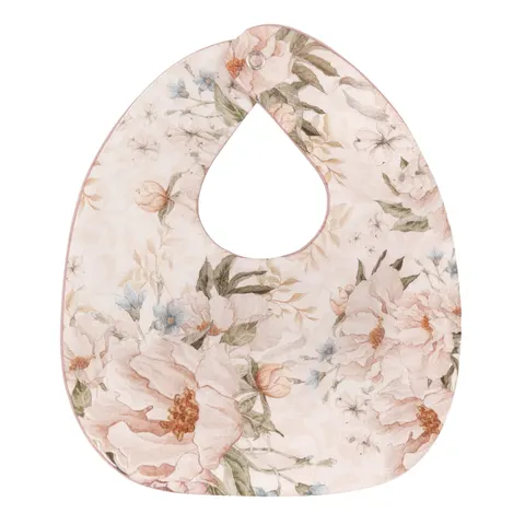Wodoodporny śliniak Peonie Cream