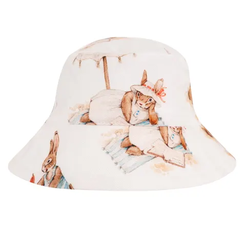 Kapelusz bambusowy Bucket Saint-Tropez Blue 0-6 mcy