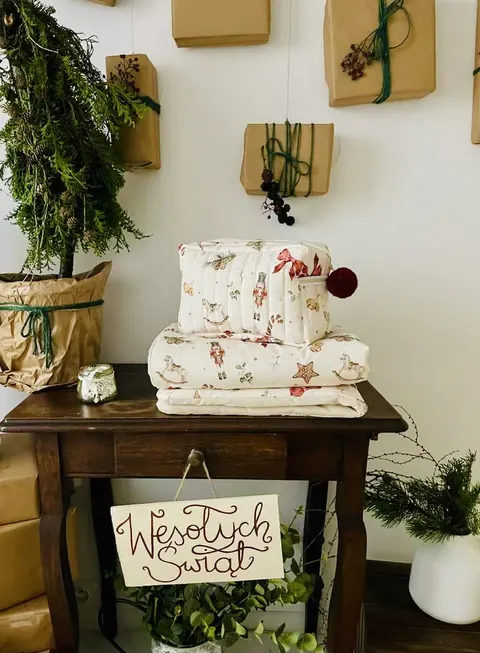 Pikowana kosmetyczka Merry Christmas Dziadek do orzechów