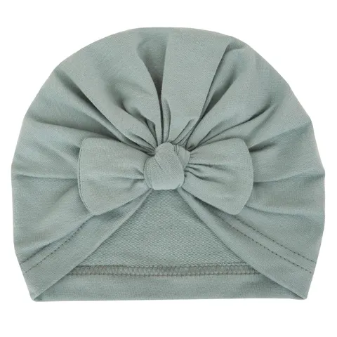 Bambusowy turban z kokardką 0-4 miesiące szałwia