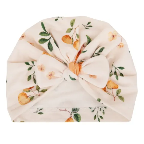 Bambusowy turban z kokardką 0-4 miesiące owoce