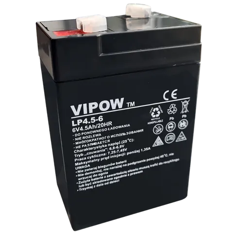 Akumulator żelowy VIPOW [6V/4,5Ah]