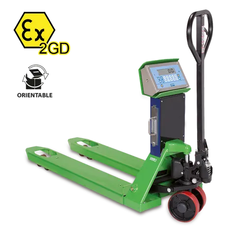 Wózek paletowy z wagą DINI ARGEO TPW EX 2GD ATEX [2t/0,2kg]