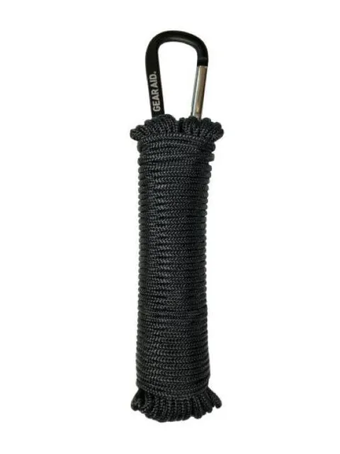 GearAid Linka paracord z karabińczykiem 325 Black 15m