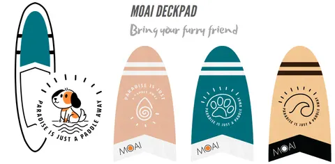 Mata na deskę SUP MOAI dla psa ochronna dog