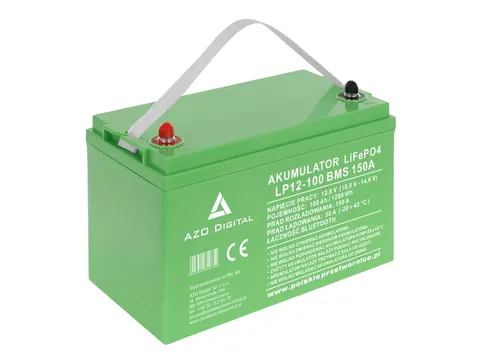 Akumulator LiFePO4 12V 100Ah LP12-100 - Bluetooth + mata grzewcza