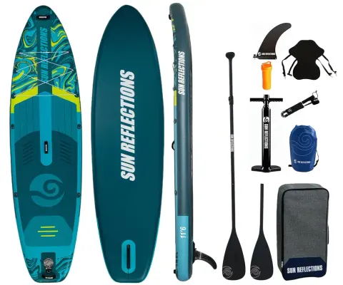 Deska SUP XXL 11.6 Combo Sun Reflections Emerald