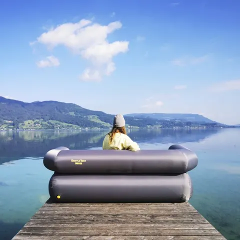 DEMO GT Sofa pompowana zielona 3-osobowa