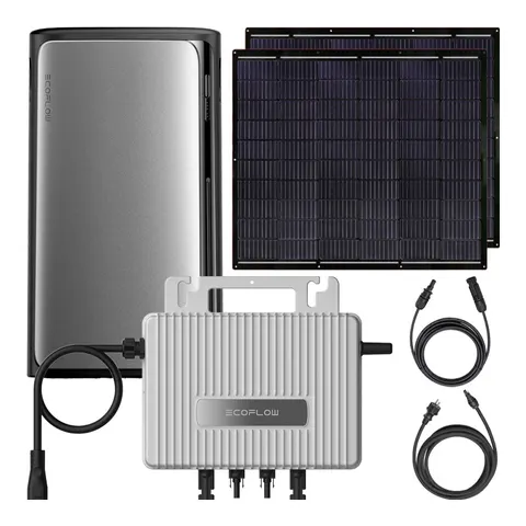 Zestaw fotowoltaiki balkonowej EcoFlow Stream Easy Flex AC Pro z magazynem energii
