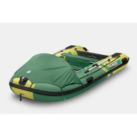 Ponton Gladiator Active C370 AL zielono - żółty + markiza i torby