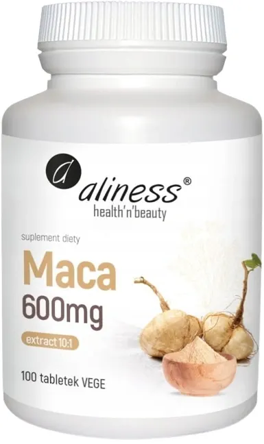 Aliness - Maca Ekstrakt 10:1 - 600mg x 100 tabletek Vege