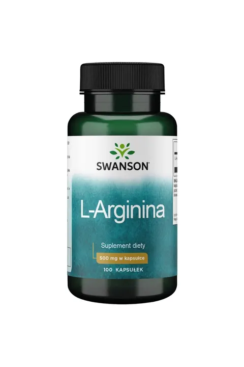 Swanson L-arginina 500mg 100 kapsułek - Masa Mięśniowa Libido Sprawność Seksualna