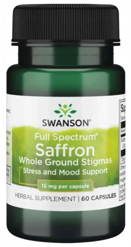 Szafran FS Saffron Whole Ground Stigmas 15mg 60 kapsułek SWANSON