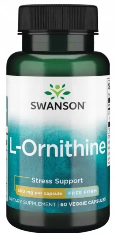 L- Ornityna aminokwas 500mg L- Ornithine Amino Acid 60 kapsułek SWANSON