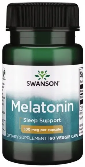 SWANSON Melatonina 500 mcg (60 kaps.)