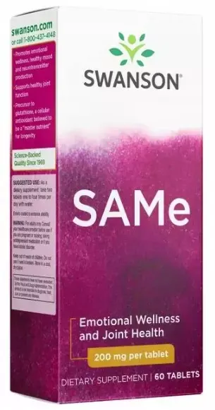 SAMe S-adenozylo L-metionina 200mg 60 tabletek SWANSON