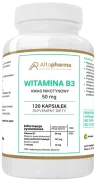 NIACYNA WITAMINA B3 PP 50mg Kwas Nikotynowy PRODUKT WEGE - Altopharma - 120 kapsułek