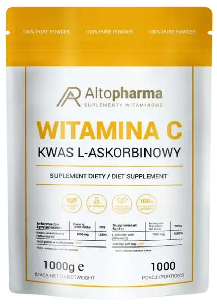 Altopharma - WITAMINA C W PROSZKU 100% KWAS L-ASKORBINOWY 1000g