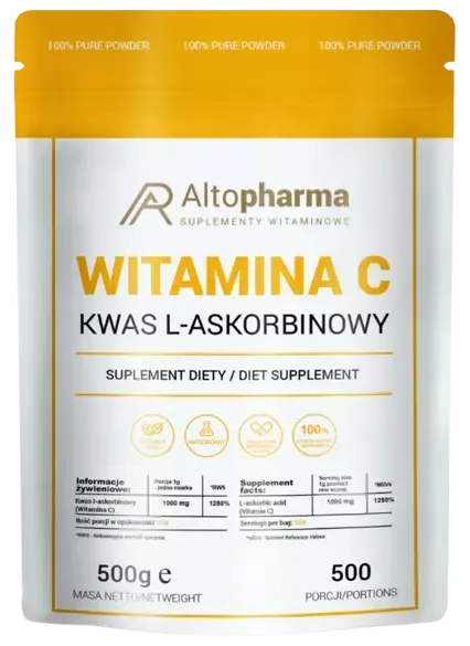 Altopharma - WITAMINA C W PROSZKU 100% KWAS L-ASKORBINOWY 500g