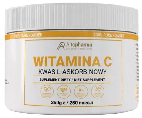 AltoPharma - Witamina C w Proszku 100% KWAS L-ASKORBINOWY - 250g