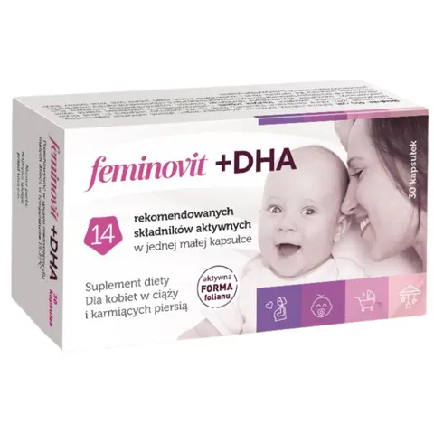 Slavum Feminovit + DHA 30 kapsułek - Ciąża Tarczyca Odporność