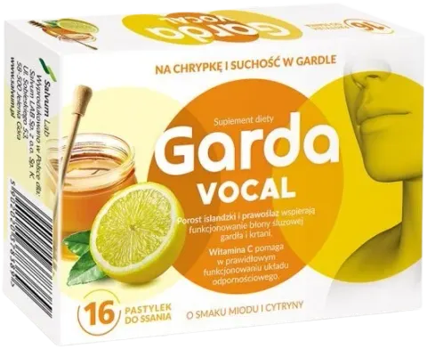 Salvum Garda Vocal 16 pastylek - Odkrztuszanie Gardło