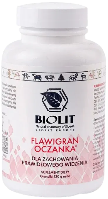 Biolit Flawigran oczanka 120g - Wzrok Odporność Adaptogen