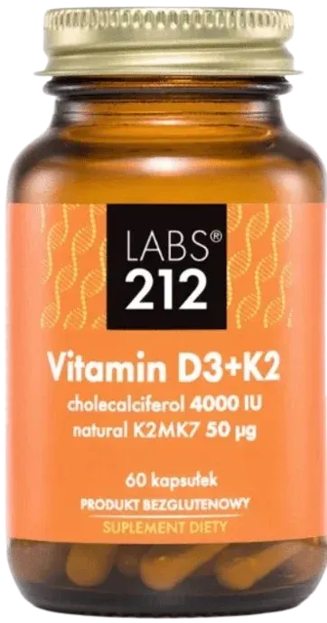 LABS212 Vitamin D3 4000 IU + K2 (60 kaps.)