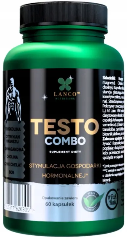 Lanco Nutritions TESTO COMBO 60 kapsułek - Testosteron Gospodarka Hormonalna