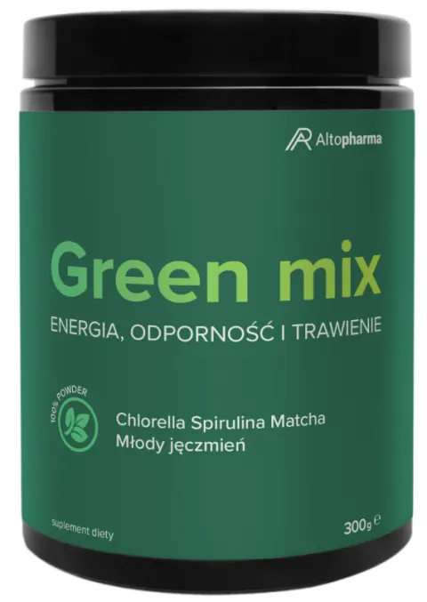 Altopharma - GREEN MIX Matcha Chlorella Spirulina Młody Jęczmień 300g