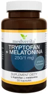 Medverita Tryptofan + Melatonina 250/1mg 50 kapsułek - Sen Regeneracja Układ Nerwowy