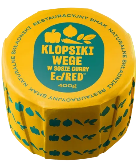 EdRed Klopsiki WEGE w sosie curry - 400 g czyli porcja dla 1-2 osób