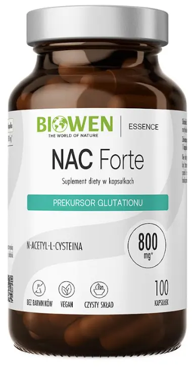 NAC Forte - 800mg - 100 kapsułek Prekursor glutationu