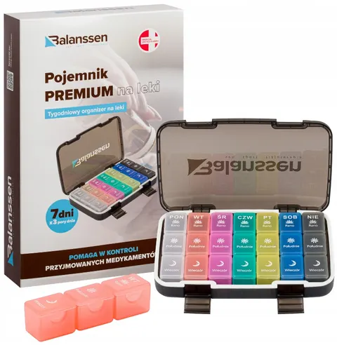 Pojemnik tygodniowy na leki Premium - 3 pory dnia