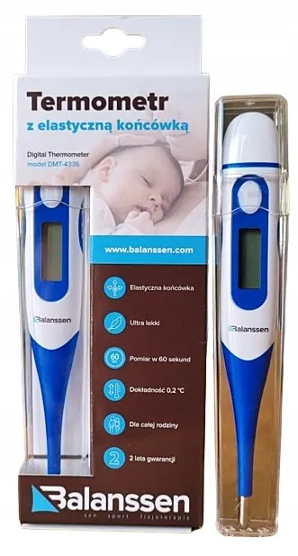 Termometr elektroniczny z elastyczną końcówką do pomiaru temperatury ciała DMT-4336 Balanssen