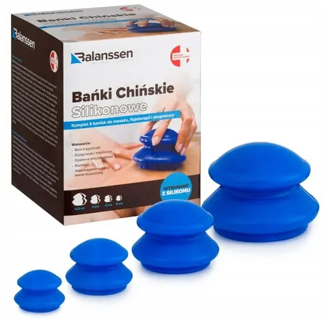 Bańki chińskie silikonowe 4 szt. do masażu Balanssen