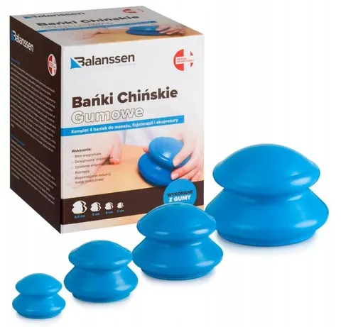 Bańki chińskie gumowe 4 szt. do masażu Balanssen
