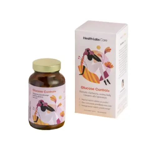 Health Labs Glucose Control+ 90 kapsułek suplement diety wspierający poziom cukru we krwi