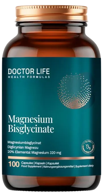 Doctor Life Magnesium Bisglycinate suplement diety 100 kapsułek