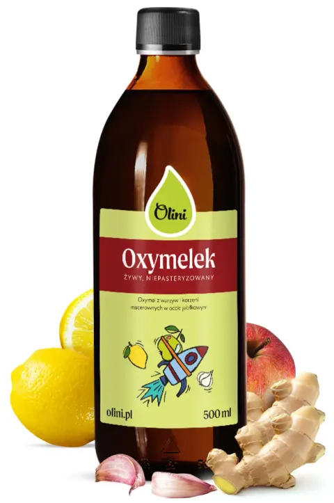 Olini Oxymelek - Oxymel Dla Dzieci 500 ml Na Bazie Żywego Octu Jabłkowego