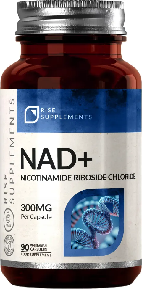 Rise Supplements NAD+ Rybozyd Nikotynamidu 300 mg 90 kapsułek Procesy Komórkowe Prekursor