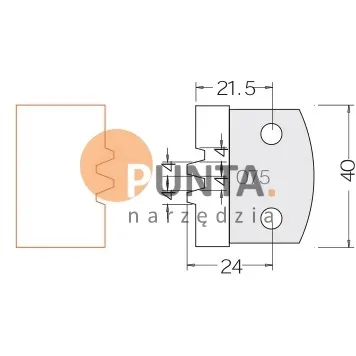 Dimar nóż prof. HM 075 40 symbol: D3307542