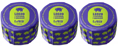 3 x EdRed Leczo z Kiełbasą i Boczkiem - Bez konserwantów Pyszny smak