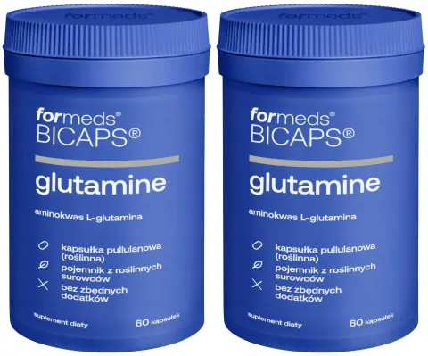 2 x ForMeds BICAPS GLUTAMINE 60 kapsułek - Regeneracja Mięśni Odporność Układ Pokarmowy